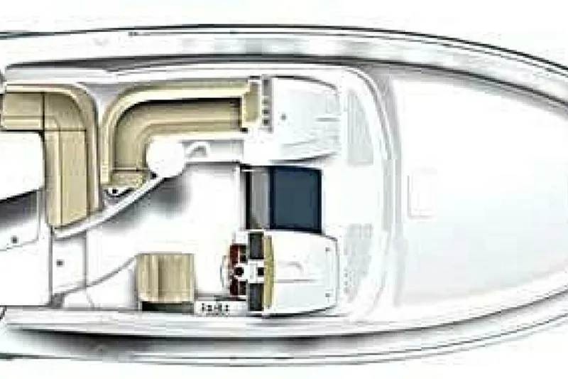  Yacht Photos Pics Top view layout of a 2007 Tiara 3900 Sovran yacht interior design.