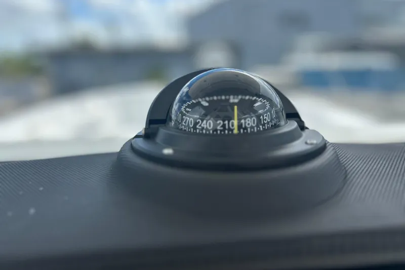  Yacht Photos Pics Compass on 2026 Sea Fox 268 Commander boat dashboard, close-up view.
