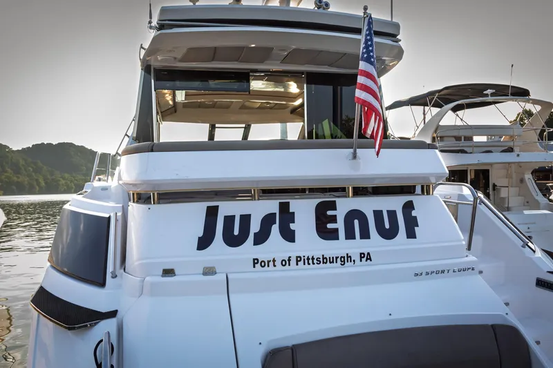  Yacht Photos Pics 2015 Regal 53 Sport Coupe yacht named "Just Enuf" docked in Pittsburgh, PA.