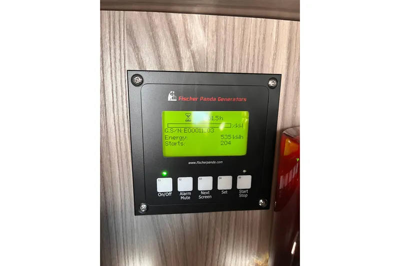  Yacht Photos Pics Fischer Panda generator control panel on 2024 Galeon 425 HTS yacht.