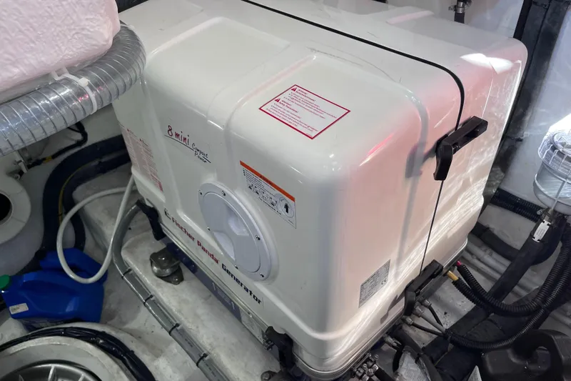  Yacht Photos Pics Engine room of 2024 Galeon 425 HTS with Fischer Panda generator.