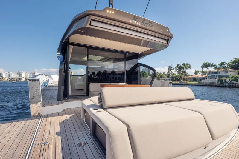  Yacht Photos Pics 2025 Azimut Seadeck 6 yacht with luxurious deck and waterfront view.