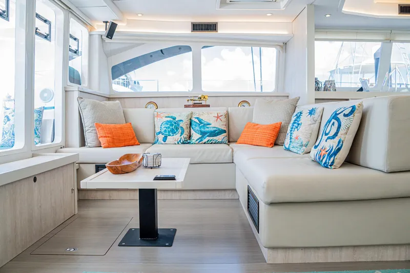 Windward Destiny Yacht Photos Pics L Shaped Saloon Settee