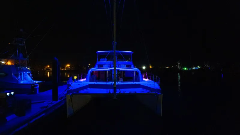 Windward Destiny Yacht Photos Pics Night Lighting