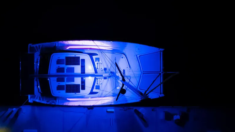 Windward Destiny Yacht Photos Pics Night Lighting