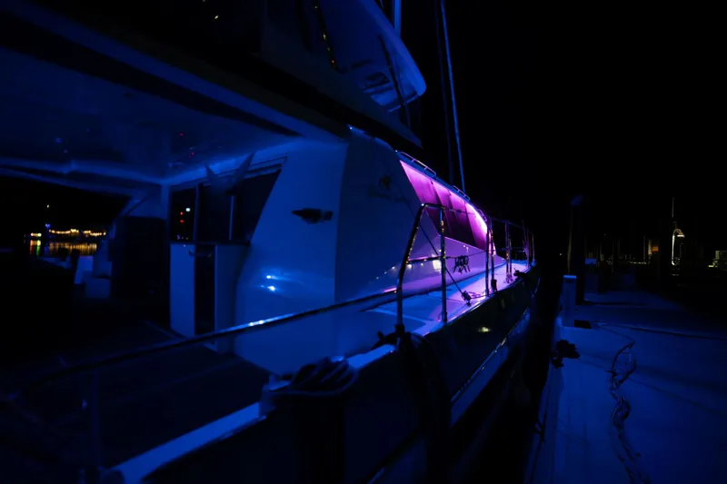 Windward Destiny Yacht Photos Pics Night Lighting