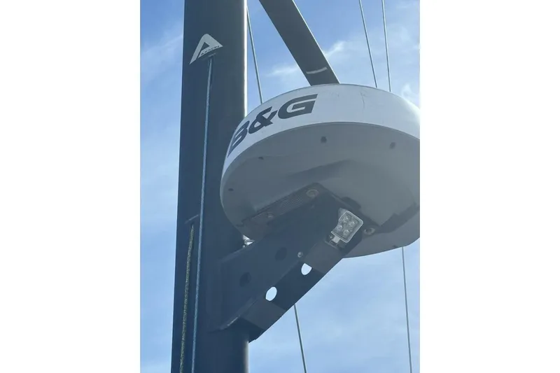 Zed4 Yacht Photos Pics Close-up of a 2009 Class 40 Akilaria RC2 mast with B&G equipment.
