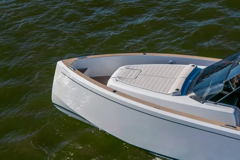 Available Now Yacht Photos Pics 2025 Pardo Yachts 38, sleek design, cruising on calm waters.