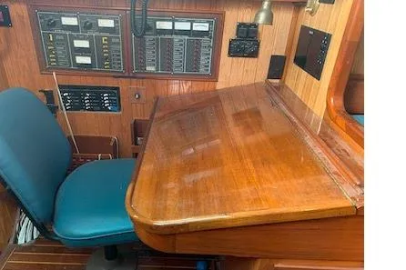 Shamrock Yacht Photos Pics Navigation station with chart table