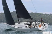 Sailing yacht "Murray Burns Dovell 62" from 1999 on the water with crew.