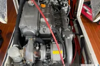 Engine of a 1999 Custom Murray Burns Dovell 62 yacht, detailed view.