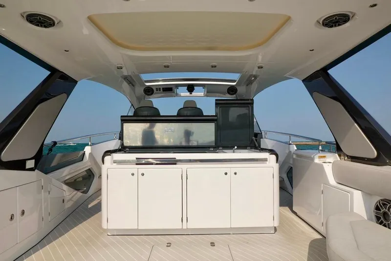  Yacht Photos Pics 2024 Azimut Verve 48 yacht interior with sleek design and modern amenities.