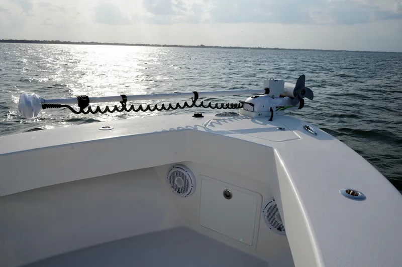 2024 23 Reef Runner Yacht Photos Pics Reef Runner 23 - Bow with Trolling Motor