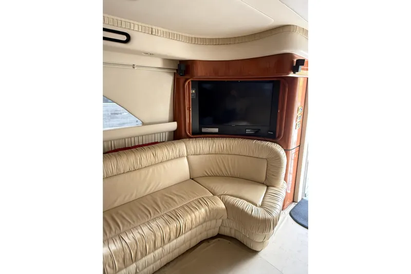 Gambit Yacht Photos Pics Salon couch and television