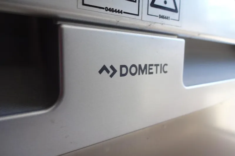 Blue Baby Yacht Photos Pics Close-up of Dometic appliance on 2022 Jeanneau Merry Fisher 895 Offshore boat.