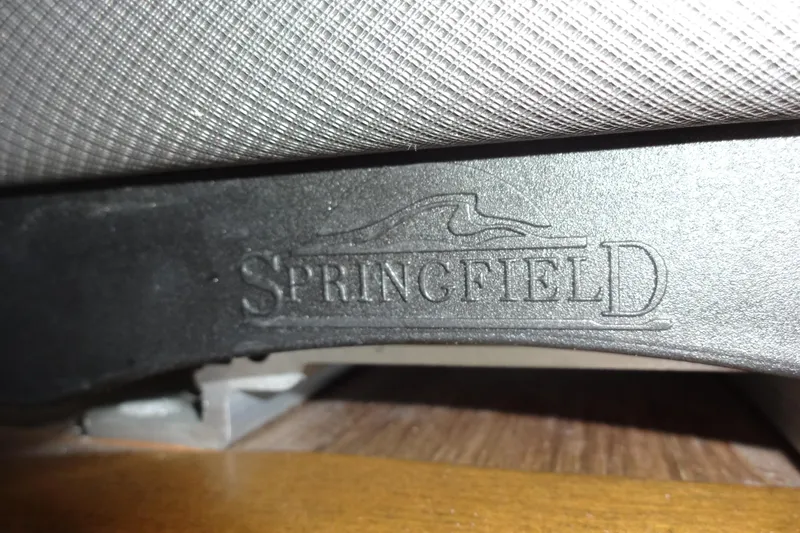 Blue Baby Yacht Photos Pics Springfield logo on Jeanneau Merry Fisher 895 Offshore 2022 boat interior.