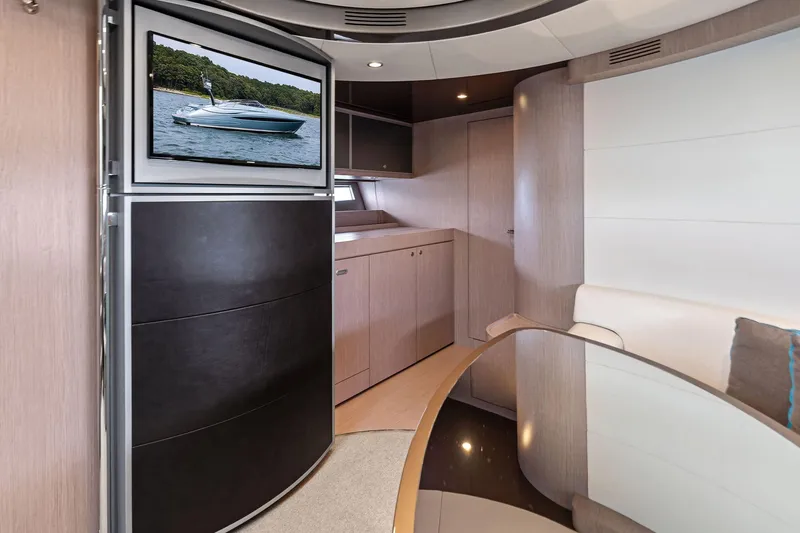 Badleship Yacht Photos Pics Luxurious interior of 2015 Riva Rivale yacht with modern design and elegant furnishings.