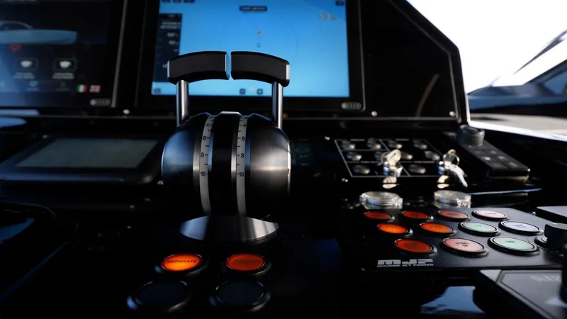 Vespro 55 Yacht Photos Pics Control panel of 2026 Centouno Navi VESPRO yacht with advanced navigation systems.