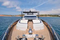 Luxurious 2007 Codecasa 41S yacht with spacious deck and scenic ocean view.