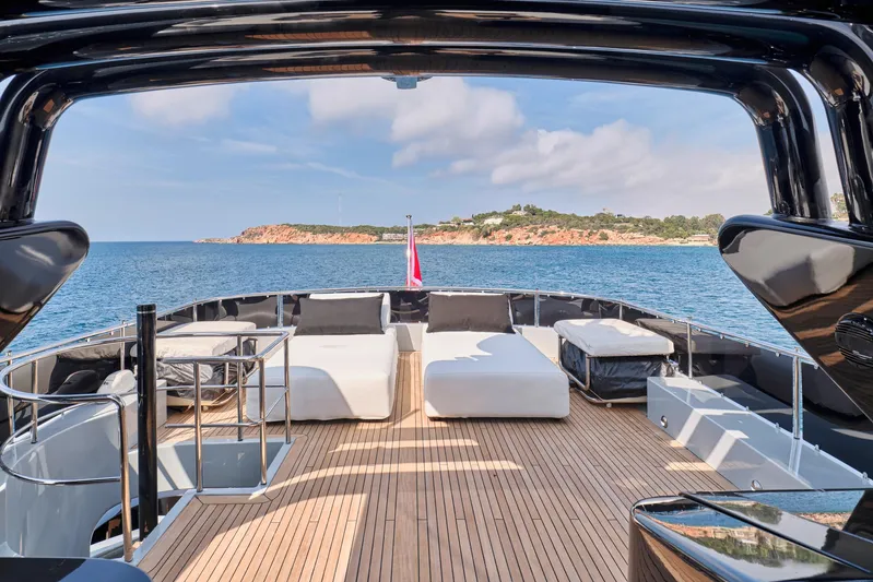 Ability Yacht Photos Pics Luxurious 2007 Codecasa 41S yacht deck with ocean view and elegant seating.