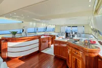 Luxurious interior of 2007 Codecasa 41S yacht with elegant wood finishes and modern decor.