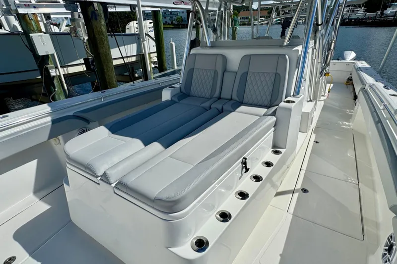 Trade In-- Bring All Offers & Trades Yacht Photos Pics 2021 SeaHunter 41 CTS boat with spacious seating and sleek design.
