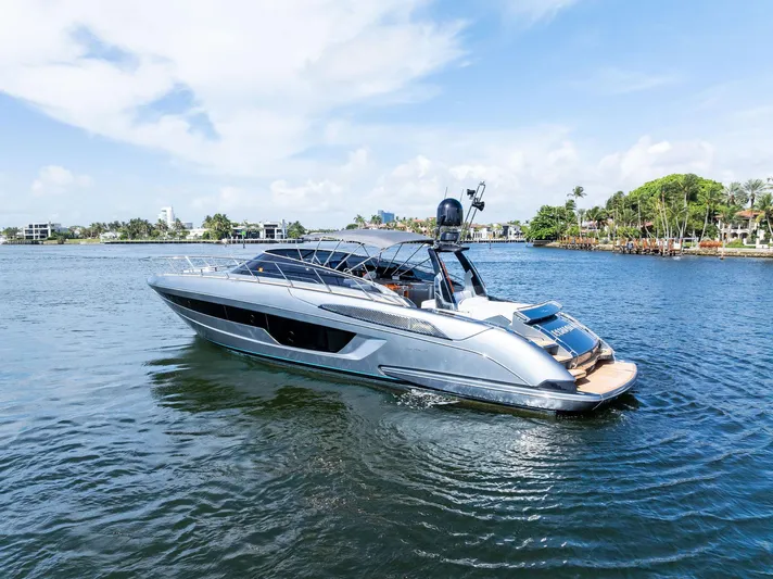 Phantom Yacht Photos Pics Luxury 2019 Riva 56 Rivale yacht cruising on a sunny day.