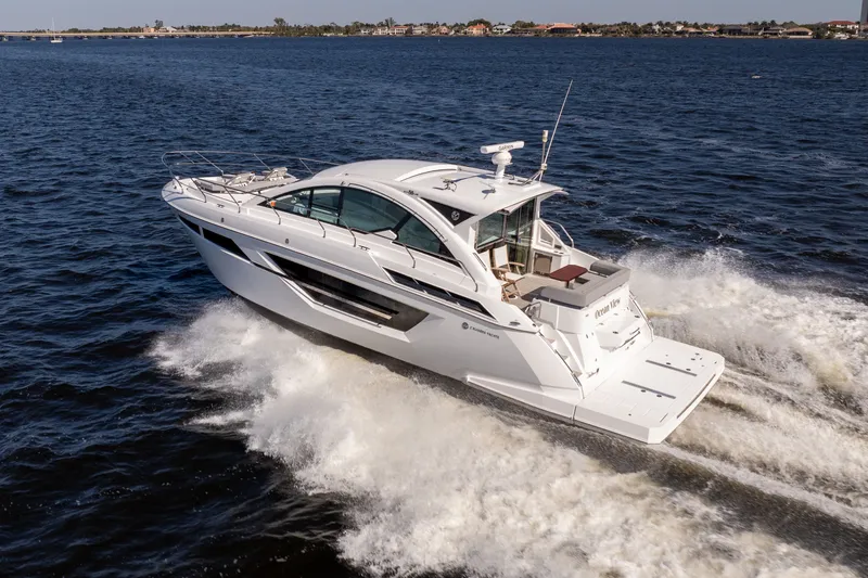  Yacht Photos Pics 2020 Cruisers Yachts 50 Cantius cruising on open water.