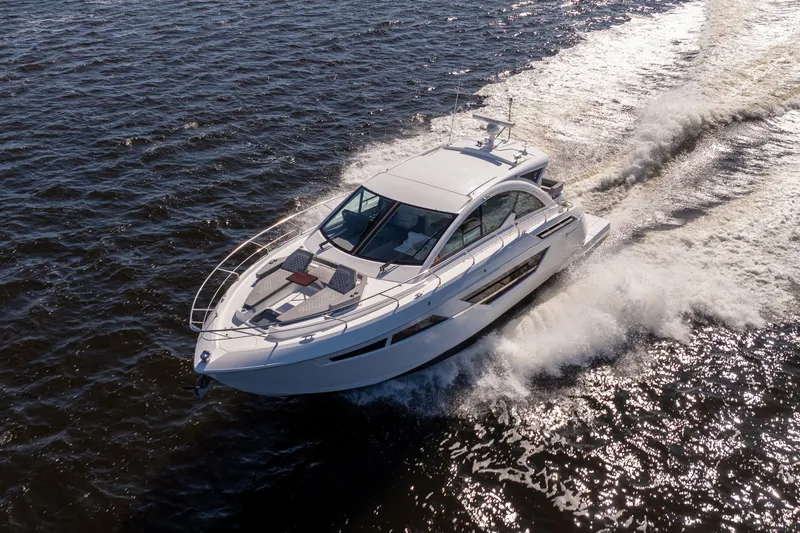  Yacht Photos Pics 2020 Cruisers Yachts 50 Cantius cruising on open water.