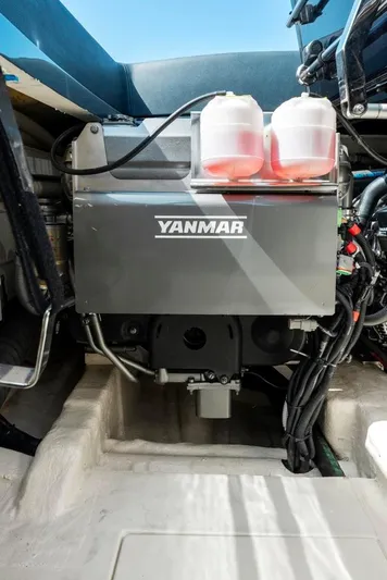Our Trade Yacht Photos Pics Engine compartment of a 2020 Riva Aquariva Super with Yanmar engine.