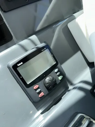 Superfishal II Yacht Photos Pics Control panel on a 1999 Tiara Yachts 4100 Open boat dashboard.