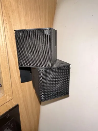 Superfishal II Yacht Photos Pics Wall-mounted speakers inside a 1999 Tiara Yachts 4100 Open.