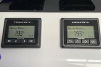 Digital hour meters on a 2019 Fjord 36' Open boat display 193 hours.