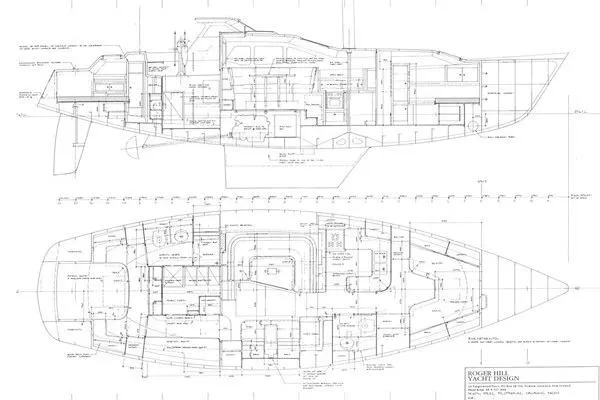 Raynad Yacht Photos Pics Blueprint of Custom Steel Cutter World Cruiser yacht, 2000 model, detailed interior and exterior design.