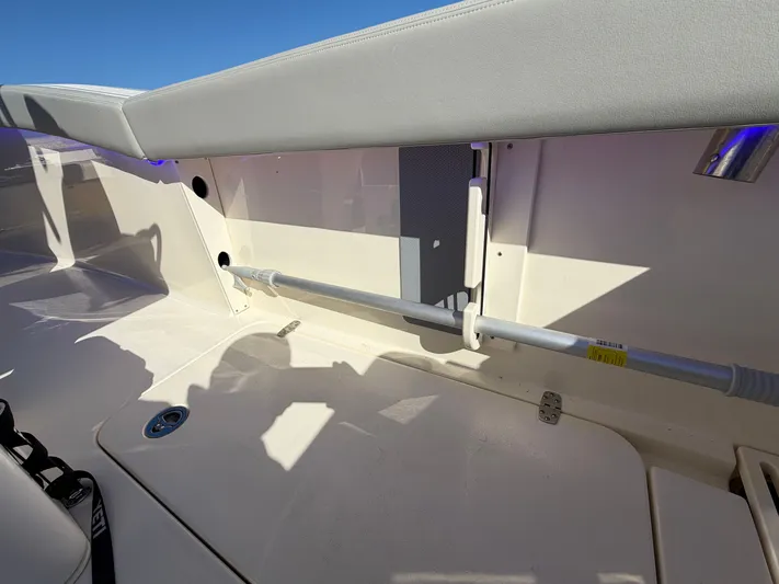  Yacht Photos Pics Interior view of Scout 260 LXF boat, model year 2025.