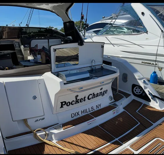 Pocket Change Yacht Photos Pics 2016 Sea Ray 370 Sundancer yacht named "Pocket Change" docked in Dix Hills, NY.