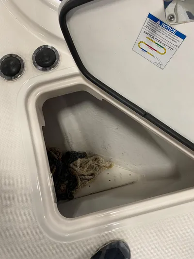  Yacht Photos Pics Open storage compartment on 2005 Tiara Yachts 3600 Sovran with ropes inside.