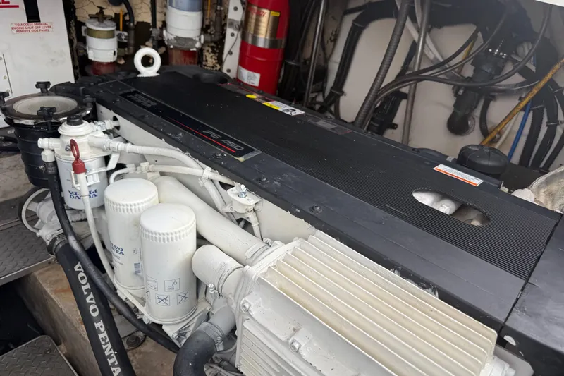  Yacht Photos Pics Engine compartment of a 2009 Formula 40 Performance Cruiser with Volvo Penta components.