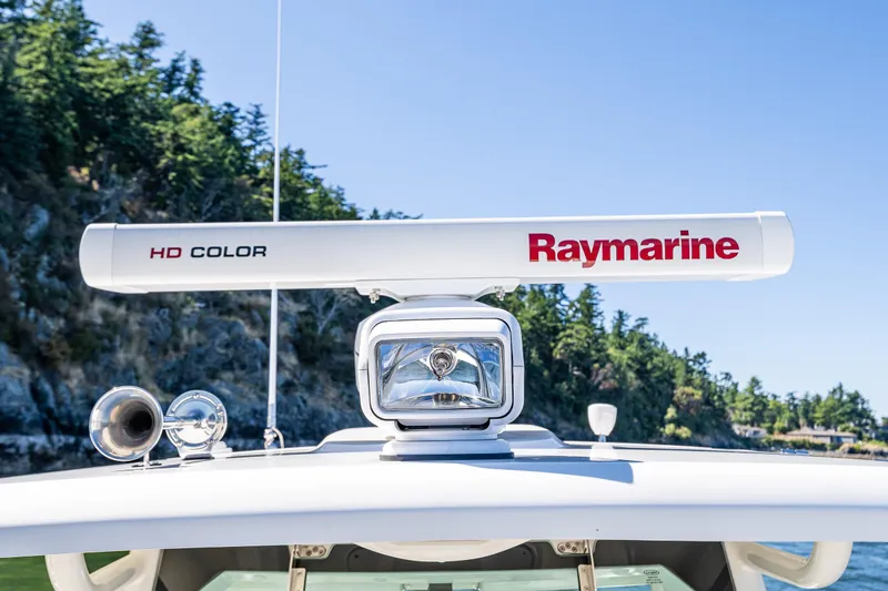  Yacht Photos Pics 2017 Boston Whaler 330 Outrage with Raymarine HD Color radar system.