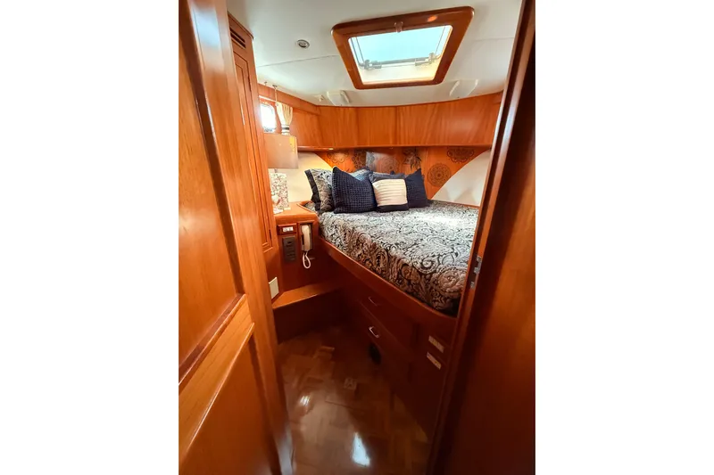 Island Girl Yacht Photos Pics Luxurious cabin interior of 1997 Ocean Alexander 486 Pilothouse yacht.