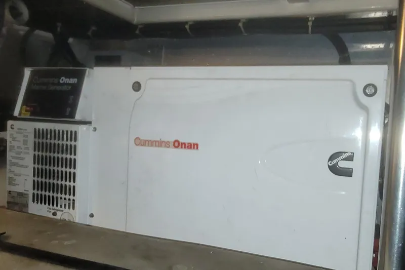 Island Girl Yacht Photos Pics Cummins Onan marine generator in 1997 Ocean Alexander 486 Pilothouse yacht.