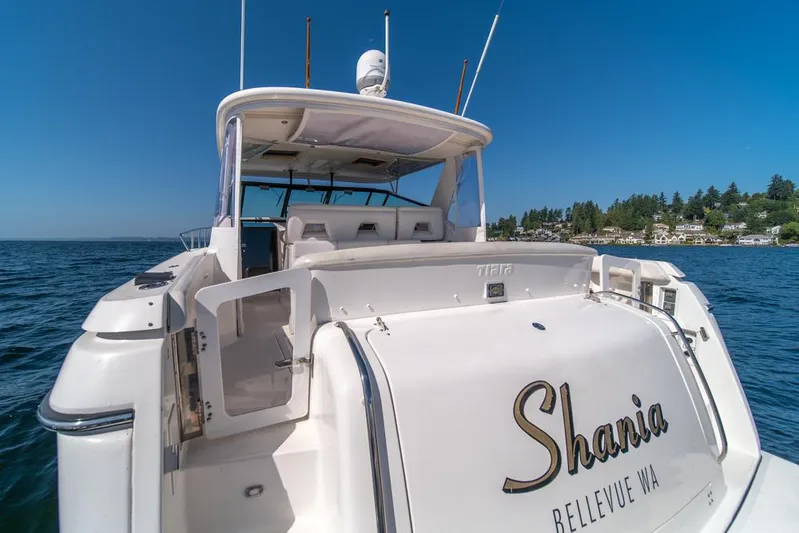  Yacht Photos Pics 2001 Tiara Sport 4000 EXPRESS yacht named "Shania" on open water, Bellevue, WA.