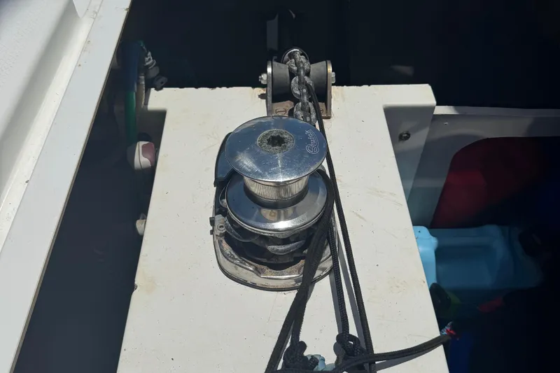 Ten:10 Yacht Photos Pics Winch system on 2017 Fountaine Pajot SABA 50 catamaran deck.