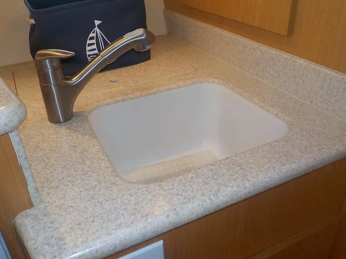 " Romanic" Yacht Photos Pics Corian Counters w/ custom Corian sink