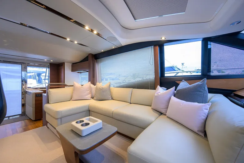 Rockon Yacht Photos Pics Princess S60 RockOn - Salon, Seating and Table