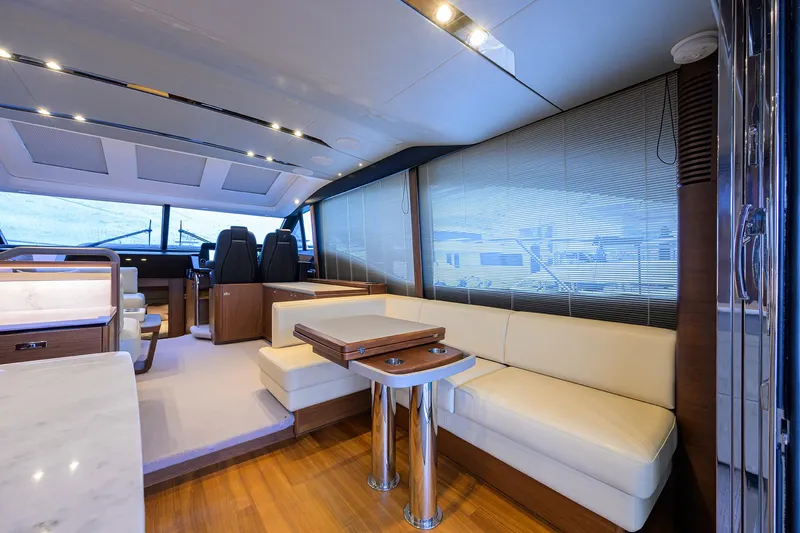 Rockon Yacht Photos Pics Princess S60 RockOn - Dinette, Table and Seating