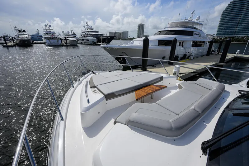 Rockon Yacht Photos Pics Princess S60 RockOn - Bow, Forward Seating and Sun Pad