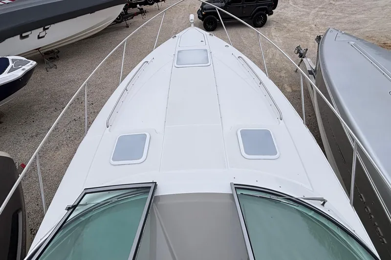  Yacht Photos Pics 2005 Formula 31 Performance Cruiser boat on display, top view of deck and hatches.