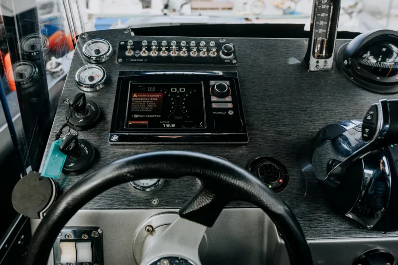 F11 Yacht Photos Pics Control panel of 2008 FB Design Fabio Buzzi FB 38/19 S boat.