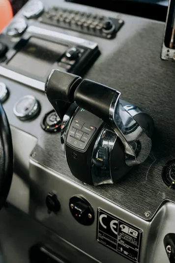 F11 Yacht Photos Pics Close-up of 2008 FB Design Fabio Buzzi FB 38/19 S boat controls.